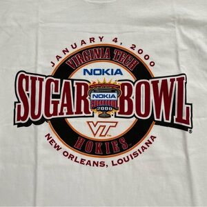 VTG 2000 Nokia Sugar Bowl Hokies Florida State Seminoles T-Shirt XL New Orleans